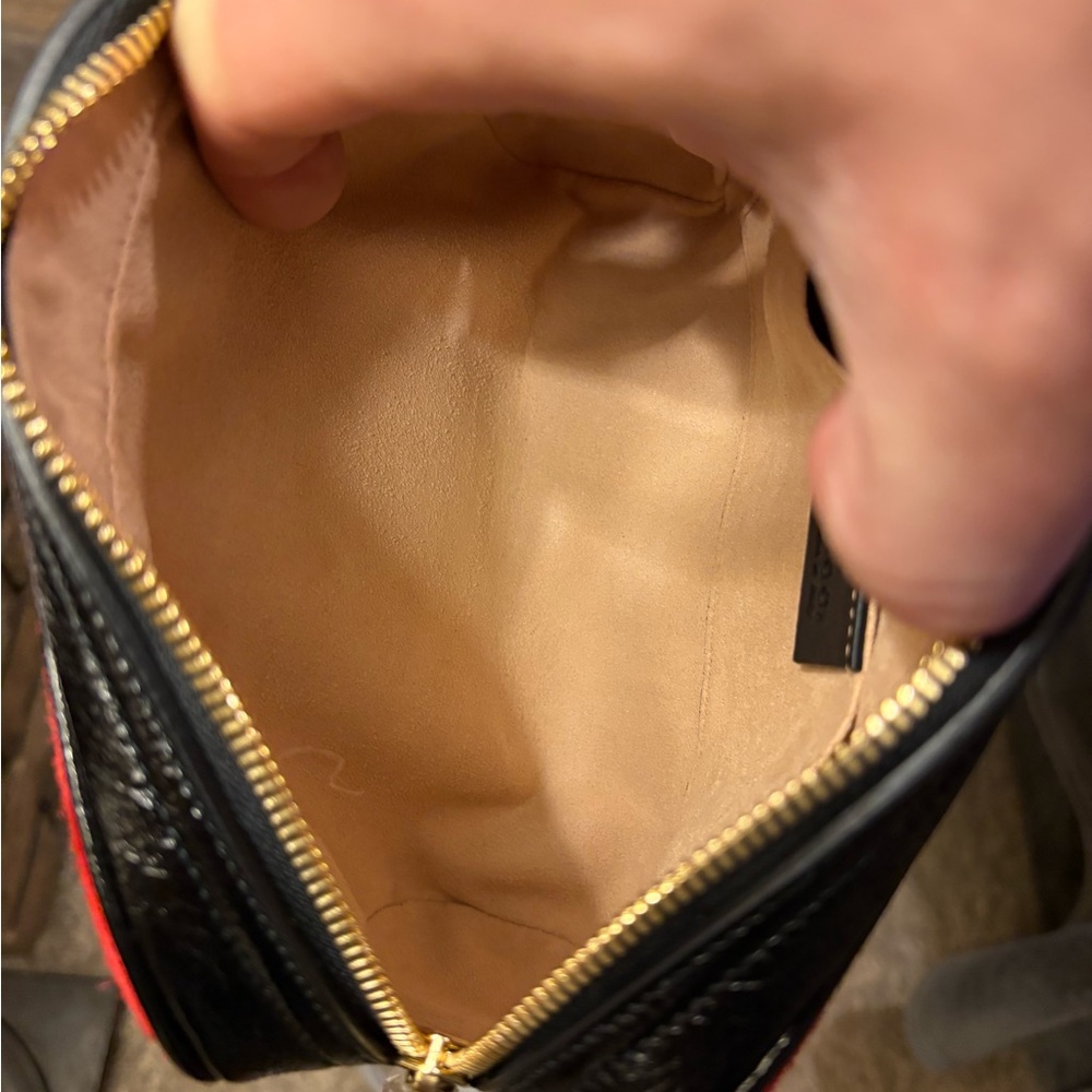 ANOTHER ONE! SOLD!! NWT’S Gucci Ophidia Small Belt Bag in Hibiscus Red Suedem - Picture 10 of 14